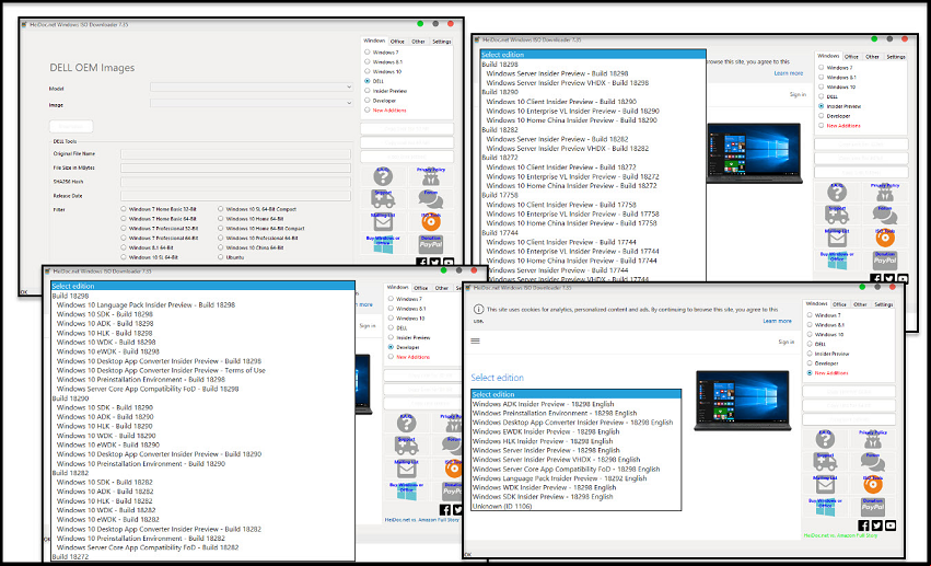Versiones compatibles de Microsoft Windows con Hei-Doc