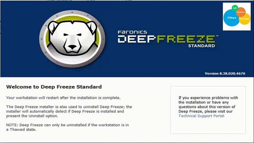 Características Deep Freeze Standard