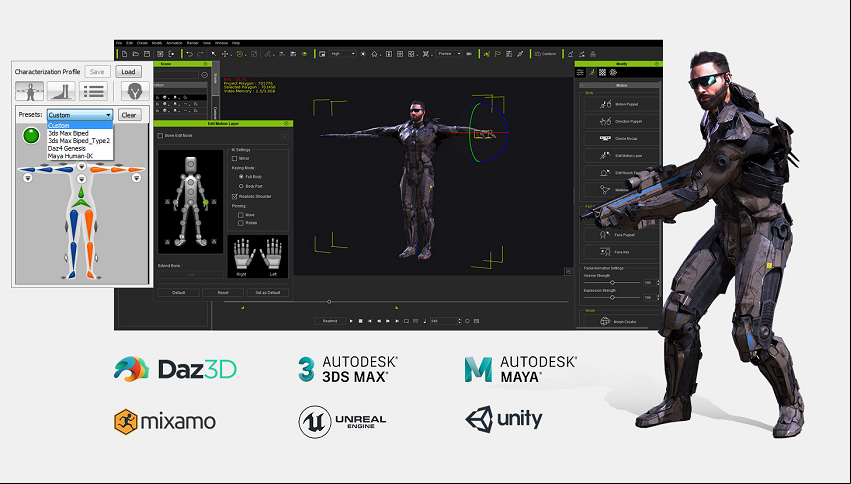 Características de la descarga de Reallusion 3DXchange