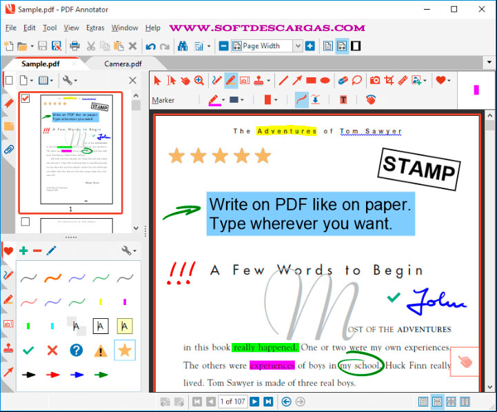 Características de PDF Annotator 8