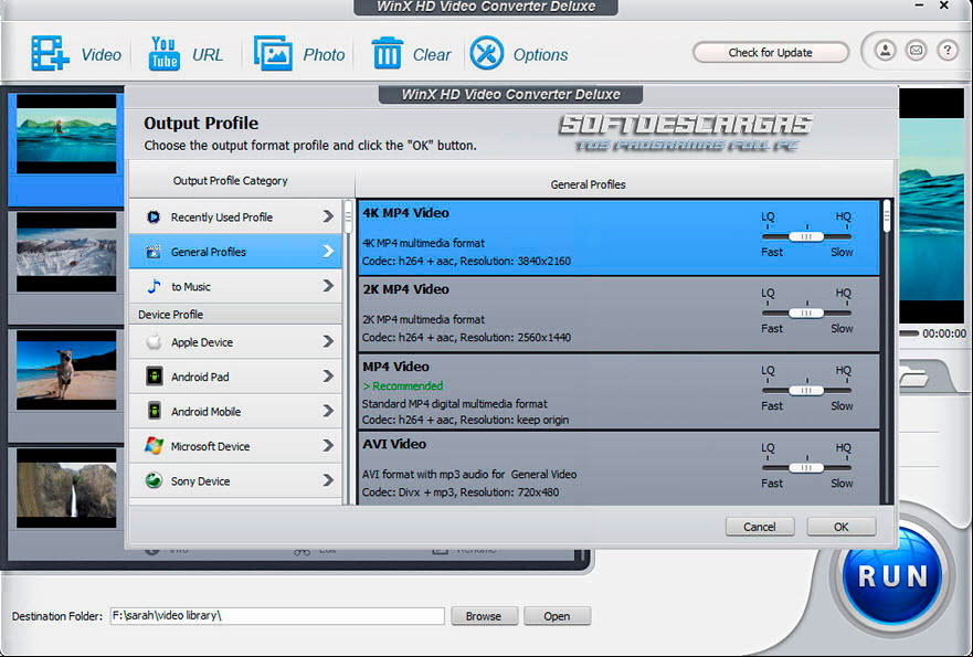 Características de WinX HD Video Converter Deluxe Full