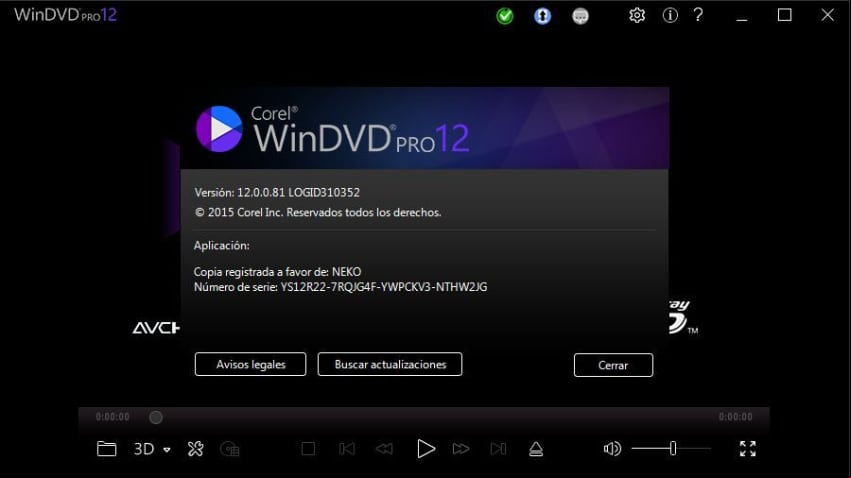 Características Corel WinDVD Pro 12