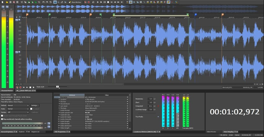 Características de Magix Sound Forge Pro 14