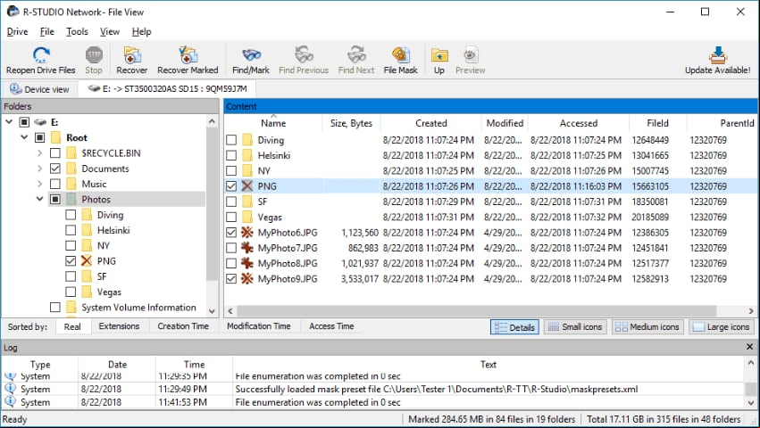 Características principales de R-Studio 8.13 Build 176051 Network Edition