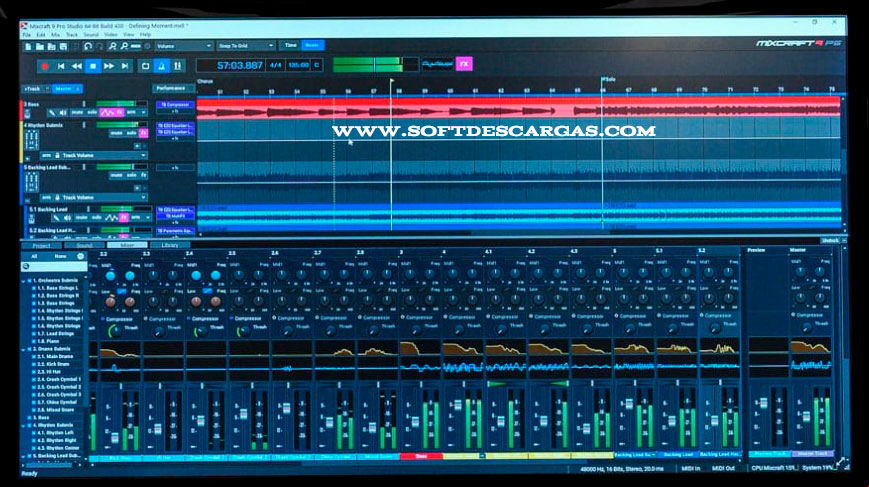 Características Acoustica Mixcraft Pro Studio 9.0 Build 460