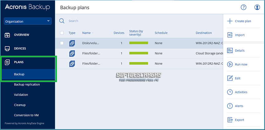 Caracteristicas de Acronis Cyber ​​Backup 12 BootCD