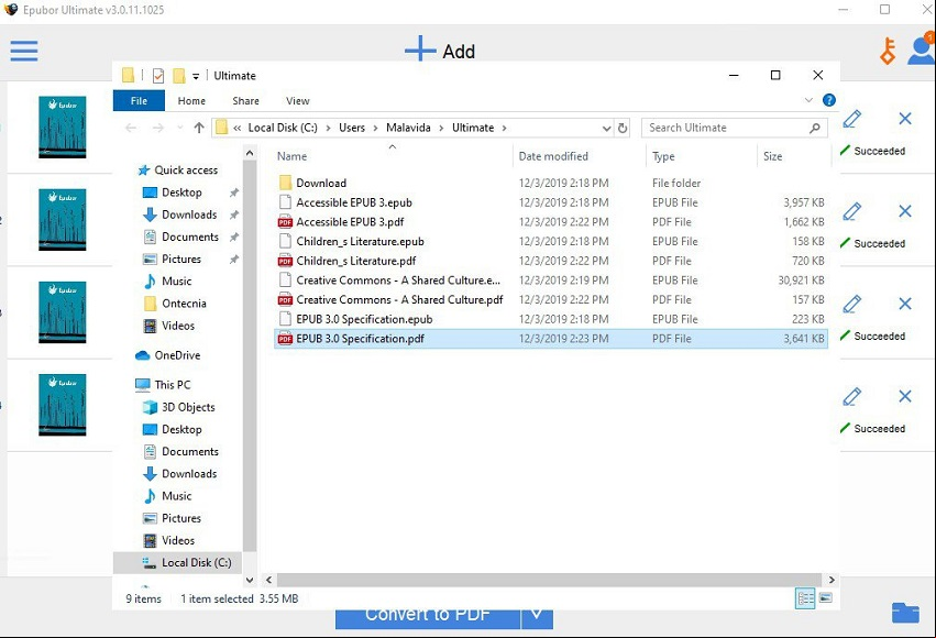 Epubor Ultimate Converter 3.0.11.1025 Convertir eBooks, EPUB, PDF