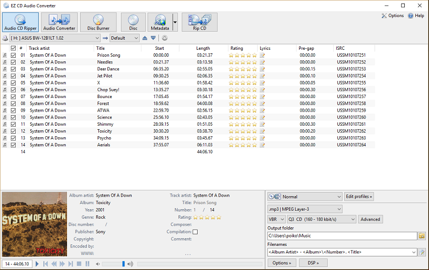 Características de EZ CD Audio Converter 9