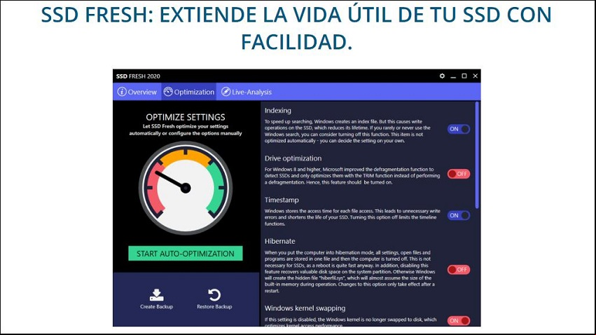 Características de Abelssoft SSD Fresh 2020