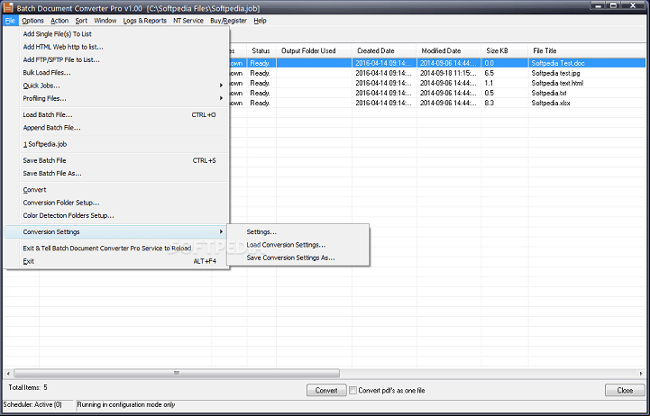 Caracteristicas de Batch Document Converter Pro