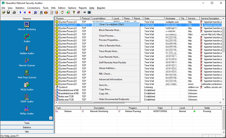 Caracteristicas de Nsauditor Network Security Auditor